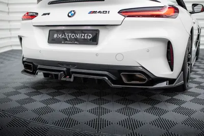 Maxton Design Hecksplitter mit vertikalen Streben für BMW Z4 M40i G29 – Schwarz glänzend