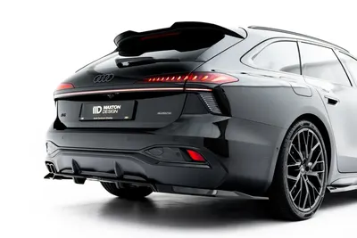 Maxton Design Hecksplitter V.1 mit vertikalen Streben für Audi A6 S line C9 – Schwarz glänzend