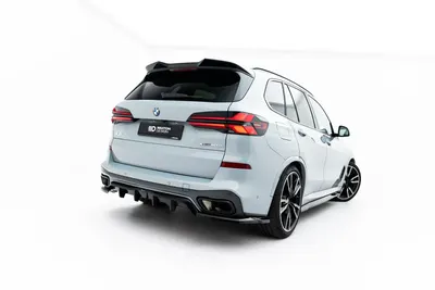 Maxton Design Hecksplitter V.1 mit vertikalen Streben für BMW X5 M-Paket G05 Facelift – Schwarz glänzend