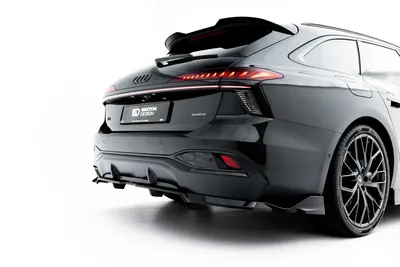 Maxton Design Hecksplitter V.2 mit vertikalen Streben für Audi A6 S line C9 – Schwarz glänzend