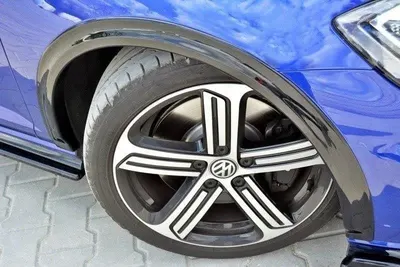 Maxton Design Kotflügel-Verlängerungen für VW Golf 7 R / R-Line Facelift – Schwarz glänzend