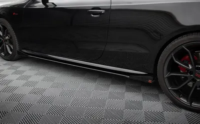 Maxton Design Seitenflaps für Audi A5 / A5 S line / S5 Coupé / Cabrio 8T / 8T Facelift – Schwarz matt