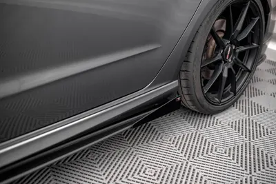 Maxton Design Seitenflaps für Audi S3 / A3 S line Sportback 8V Facelift – Schwarz matt
