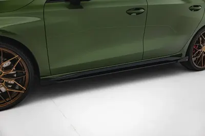 Maxton Design Seitenflaps für Audi S3 Sportback / A3 S line Sportback 8Y Facelift – Schwarz matt