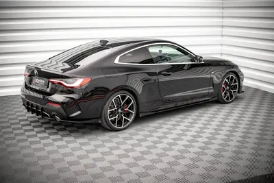 Maxton Design Seitenflaps für BMW 4er M-Paket / M440i G22 / G23 / G22 Facelift / G23 Facelift – Schwarz matt
