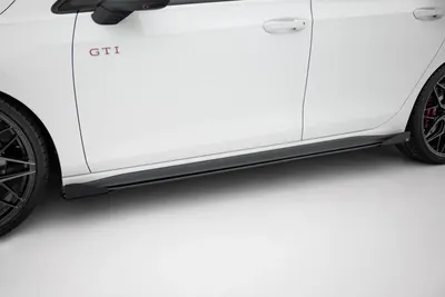Maxton Design Seitenflaps für VW Golf 8 GTI / GTE / GTI Clubsport / R-Line – Schwarz matt
