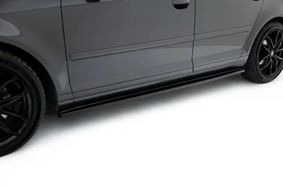 Maxton Design Seitenschweller-Ansätze für Audi A3 Sportback 8P / 8P Facelift – Schwarz glänzend