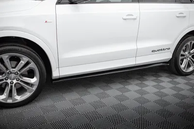 Maxton Design Seitenschweller-Ansätze für Audi Q3 S line 8U – Schwarz glänzend