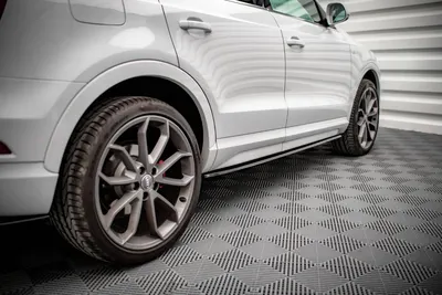 Maxton Design Seitenschweller-Ansätze für Audi Q3 Sport 8U Facelift – Schwarz glänzend