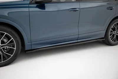 Maxton Design Seitenschweller-Ansätze für Audi Q8 Mk1 – Schwarz glänzend