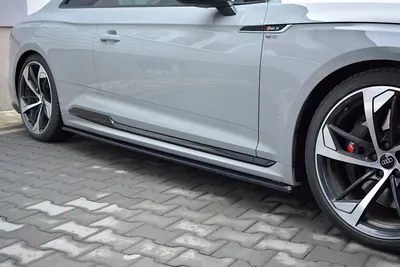 Maxton Design Seitenschweller-Ansätze für Audi RS5 Coupé F5 – Schwarz glänzend