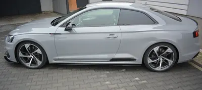 Maxton Design Seitenschweller-Ansätze für Audi RS5 F5 Coupé – Schwarz matt