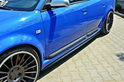 Maxton Design Seitenschweller-Ansätze für Audi RS6 C5 – Schwarz glänzend