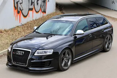 Maxton Design Seitenschweller-Ansätze für Audi RS6 C6 – Schwarz glänzend