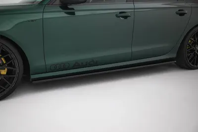 Maxton Design Seitenschweller-Ansätze für Audi S6 / A6 S line C7 – Schwarz glänzend