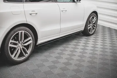 Maxton Design Seitenschweller-Ansätze für Audi SQ5 / Q5 S line Mk1 (8R) – Schwarz glänzend