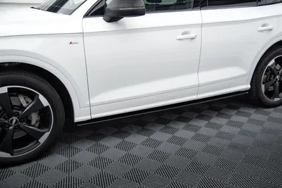 Maxton Design Seitenschweller-Ansätze für Audi SQ5/Q5 S line Mk2 – Schwarz glänzend