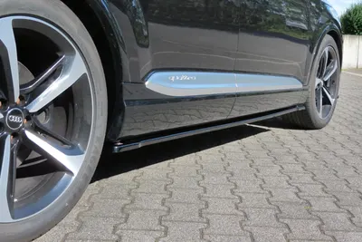 Maxton Design Seitenschweller-Ansätze für Audi SQ7 / Q7 S line Mk2 – Schwarz glänzend
