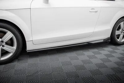 Maxton Design Seitenschweller-Ansätze für Audi TT 8J – Schwarz glänzend