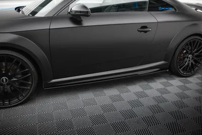 Maxton Design Seitenschweller-Ansätze für Audi TT S / TT S line 8S Facelift – Schwarz glänzend
