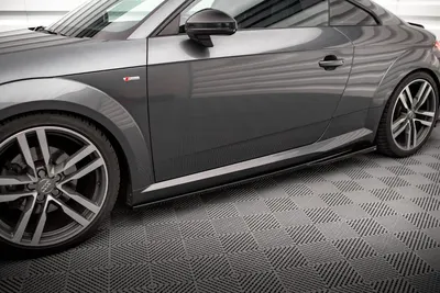 Maxton Design Seitenschweller-Ansätze für Audi TT S line 8S – Schwarz glänzend