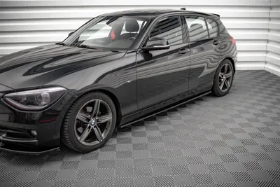 Maxton Design Seitenschweller-Ansätze für BMW 1er F20 – Schwarz glänzend