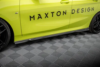 Maxton Design Seitenschweller-Ansätze für BMW 1er M-Paket/ M135i / 128ti F40 – Sichtcarbon (Prepreg)