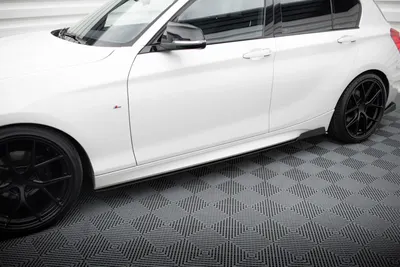 Maxton Design Seitenschweller-Ansätze für BMW 1er M135i / M140i / M-Paket F21 – Schwarz matt