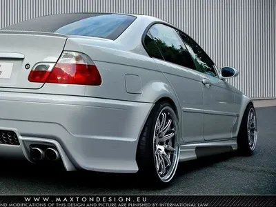 Maxton Design Seitenschweller-Ansätze für BMW 3er E46 4D Saloon Generation V – Schwarz glänzend/matt