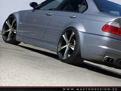 Maxton Design Seitenschweller-Ansätze für BMW 3er E46 4D Saloon M3 LOOK – Schwarz glänzend/matt