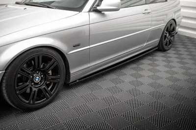 Maxton Design Seitenschweller-Ansätze für BMW 3er Coupé E46 – Schwarz glänzend