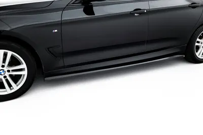 Maxton Design Seitenschweller-Ansätze für BMW 3er GT M-Paket F34 – Schwarz glänzend