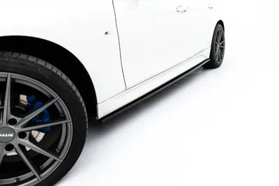 Maxton Design Seitenschweller-Ansätze für BMW 3er M-Paket F30 / F30 Facelift – Schwarz glänzend