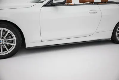 Maxton Design Seitenschweller-Ansätze für BMW 4er Coupé / Cabrio G22 / G23 – Schwarz glänzend
