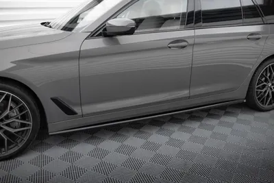 Maxton Design Seitenschweller-Ansätze für BMW 5er G30 / G31 Facelift – Schwarz glänzend