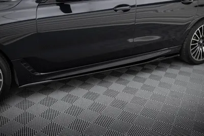Maxton Design Seitenschweller-Ansätze für BMW 6er GT G32 M-Paket – Schwarz glänzend