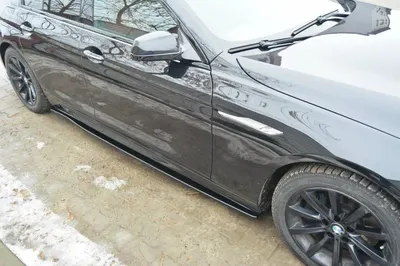 Maxton Design Seitenschweller-Ansätze für BMW 6er Gran Coupé M-Paket F06 – Schwarz glänzend