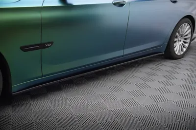 Maxton Design Seitenschweller-Ansätze für BMW 7er Long F02 – Schwarz glänzend