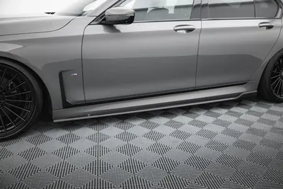 Maxton Design Seitenschweller-Ansätze für BMW 7er M-Paket G11 Facelift – Sichtcarbon (Prepreg)