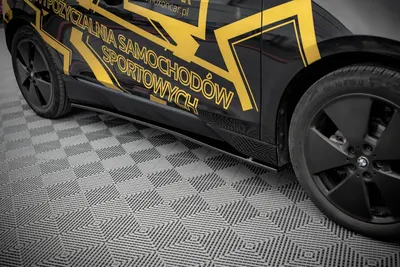 Maxton Design Seitenschweller-Ansätze für BMW i3 Mk1 Facelift – Schwarz glänzend