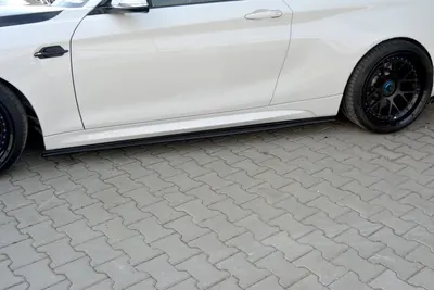 Maxton Design Seitenschweller-Ansätze für BMW M2 F87 COUPÉ – Schwarz glänzend