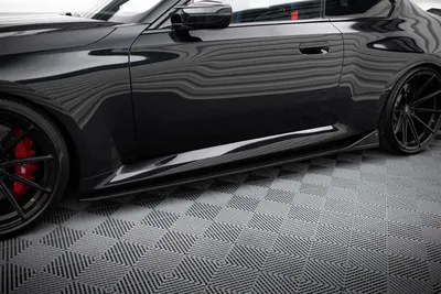 Maxton Design Seitenschweller-Ansätze für BMW M2 G87 – Sichtcarbon (Prepreg)