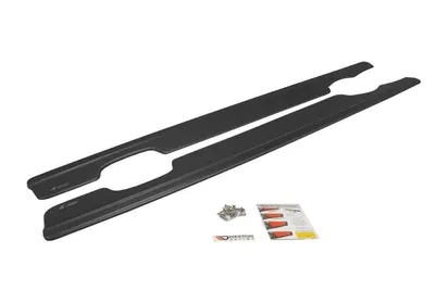 Maxton Design Seitenschweller-Ansätze für BMW M3 E46 Coupé – Schwarz glänzend