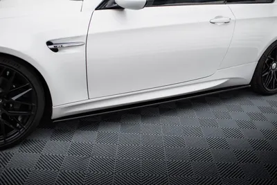 Maxton Design Seitenschweller-Ansätze für BMW M3 E92 / Cabrio E93 – Schwarz glänzend