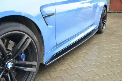 Maxton Design Seitenschweller-Ansätze für BMW M4 F82 – Schwarz glänzend