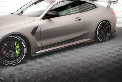 Maxton Design Seitenschweller-Ansätze für BMW M4 G82 / G82 Facelift – Sichtcarbon (Prepreg)