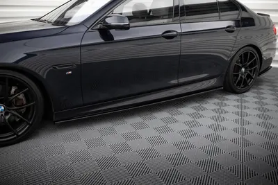 Maxton Design Seitenschweller-Ansätze für BMW M5 / 5 M-Paket F10/ F11 – Schwarz glänzend