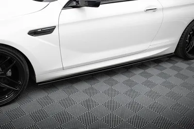 Maxton Design Seitenschweller-Ansätze für BMW M6 / 6 M-Paket Coupé / Cabriolet F06 / F13 / F12 – Schwarz glänzend