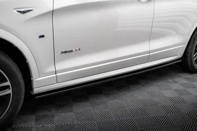 Maxton Design Seitenschweller-Ansätze für BMW X3 M-Paket F25 Facelift – Schwarz glänzend