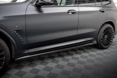 Maxton Design Seitenschweller-Ansätze für BMW X3 M-Paket G01 Facelift – Schwarz glänzend